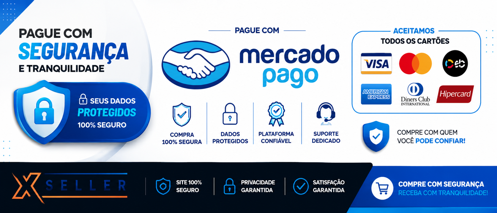 Pague com segurança usando o mercadopago Pague com segurança usando o mercadopago