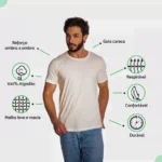 Camiseta Masculina Básica Lisa Algodão Premium Abuzze - Imagem 9