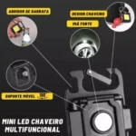 Mini Lanterna Portátil com Chaveiro E Abridor De Garrafa - Imagem 3