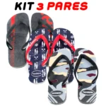 Kit 3 Chinelos Masculino Havaianas Sortidos