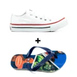 Kit Menino Tênis Infantil All Star + Chinelo Infantil Havaianas Heróis - Imagem 10