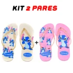 Kit 2 Chinelos Havaianas Feminino Stitch