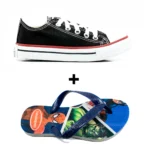 Kit Menino Tênis Infantil All Star + Chinelo Infantil Havaianas Heróis - Imagem 2