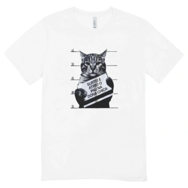 Camisa Feminina Baby Look Gato Foragido