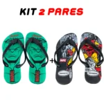 Kit 2 Chinelos Infantil Menino Havaianas Heróis - Imagem 2