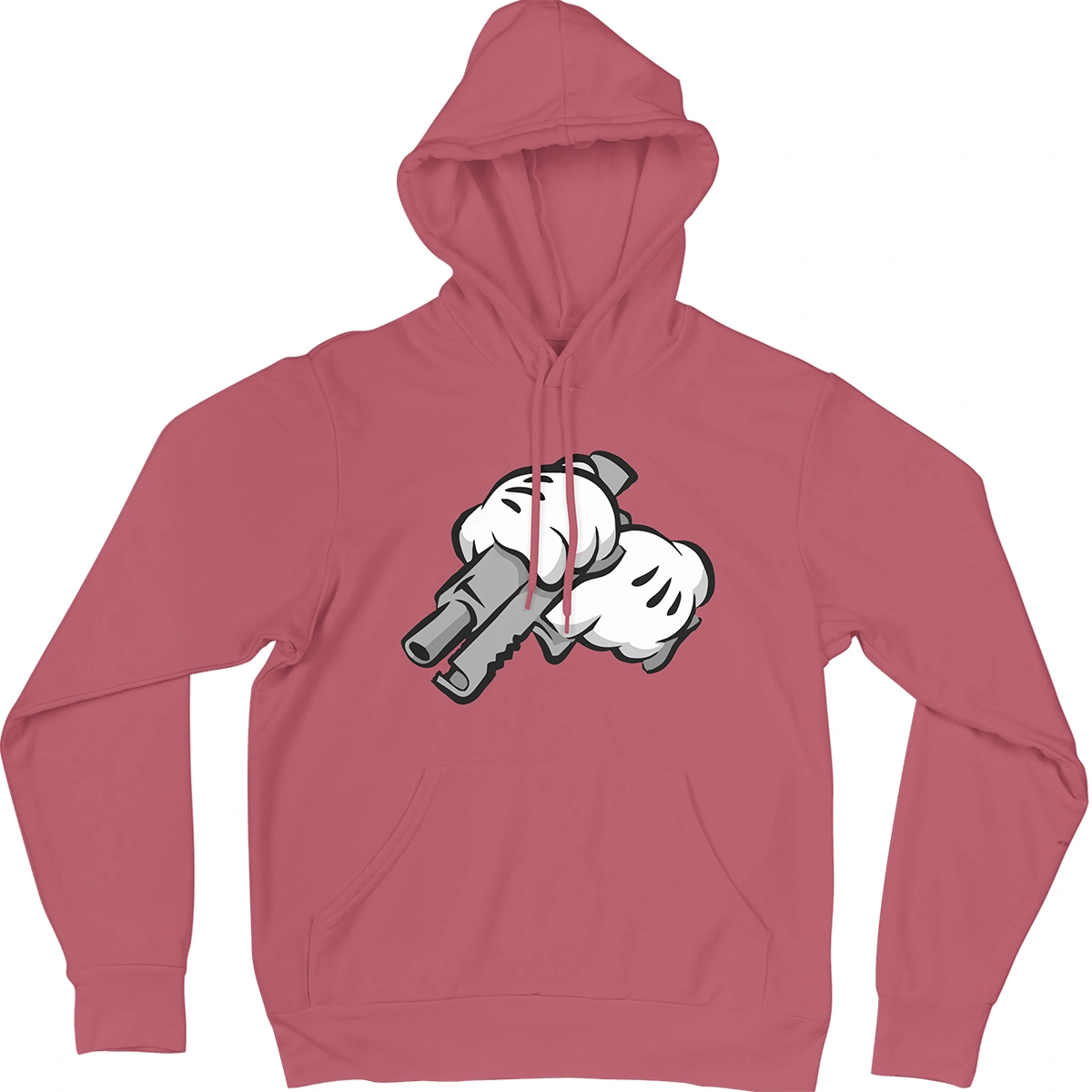 5d98b00e-45e3-52f6-9033-f604b255a7c4.webp Blusa Moletom Gloves And Gun Com Capuz - Imagem 1