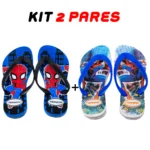 Kit 2 Chinelos Infantil Menino Havaianas Homem Aranha - Imagem 2