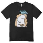 Camisa Feminina Baby Look Troco Gente Chata Por Cafe - Imagem 3