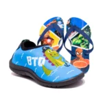 Kit Menino Sapatilha Infantil Aquática Hibrida + Chinelo Infantil Heróis