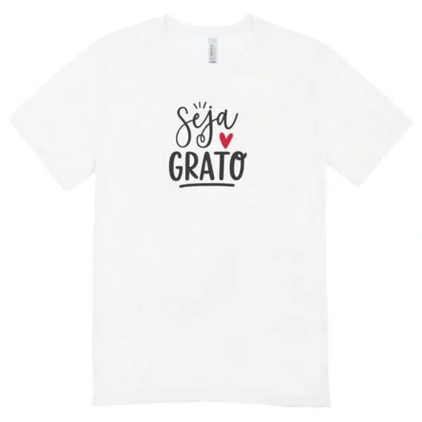 Camisa Feminina Baby Look Seja Grato