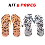 Kit 2 Chinelos Feminino Havaianas Onças - Imagem 2