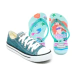 Kit Menina Tênis Infantil All Star + Chinelo Infantil Personagens - Imagem 9