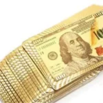 Baralho Dólar Cartão De Jogo Dourado 24K Prova D'água - Imagem 6