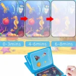 Livro De Água Colorir Infantil Desenhos Mágicos Pintar Com Água + Caneta Mágica - Imagem 7