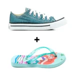 Kit Menina Tênis Infantil All Star + Chinelo Infantil Personagens - Imagem 10