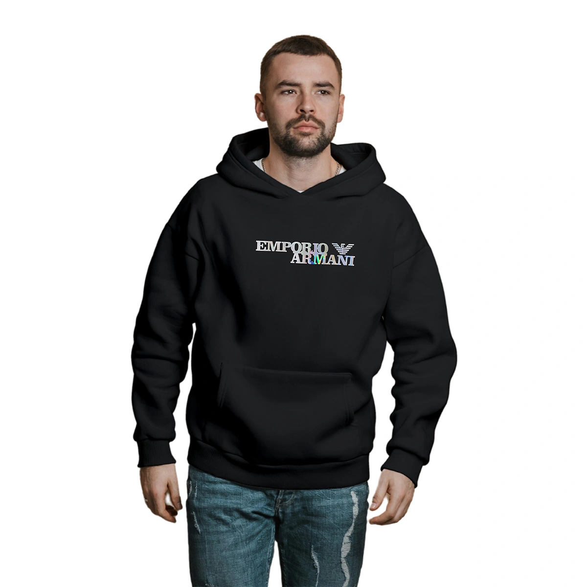 b61f9929-7782-5da5-9e4a-f0033d4a9cf5.webp Blusa Moletom Emporio Armani Reflective Com Capuz Premium - Imagem 1