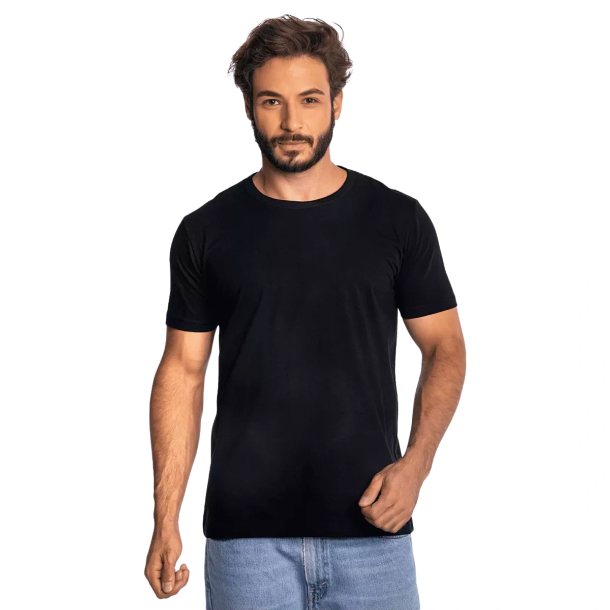 bea15121-67ef-53ab-857e-02167d3dbaea-6.webp Camiseta Masculina Básica Lisa Algodão Premium Abuzze - Imagem 1