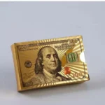 Baralho Dólar Cartão De Jogo Dourado 24K Prova D'água - Imagem 4