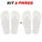Kit 2 Chinelos Masculino Havaianas Branco