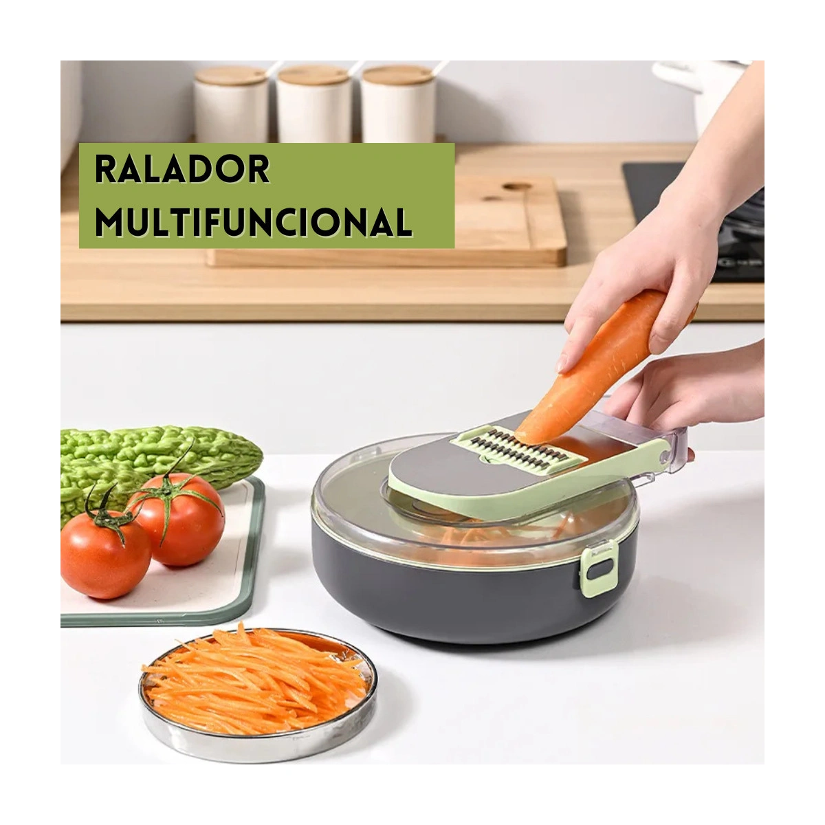 ceddcf79-efd6-542b-82ff-713e14bffbd9.webp Cortador Ralador Fatiador Multifuncional Triturador 9 em 1 - Imagem 1