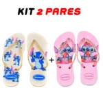 Kit 2 Chinelos Havaianas Feminino Stitch - Imagem 2
