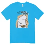 Camisa Feminina Baby Look Troco Gente Chata Por Cafe - Imagem 5