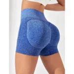 Short Esportiva Academia Yoga Feminina Cintura Alta Elástica Secagem Rápida