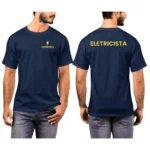 Camiseta Eletricista Camisa de Trabalho Uniforme Profissional - Imagem 3