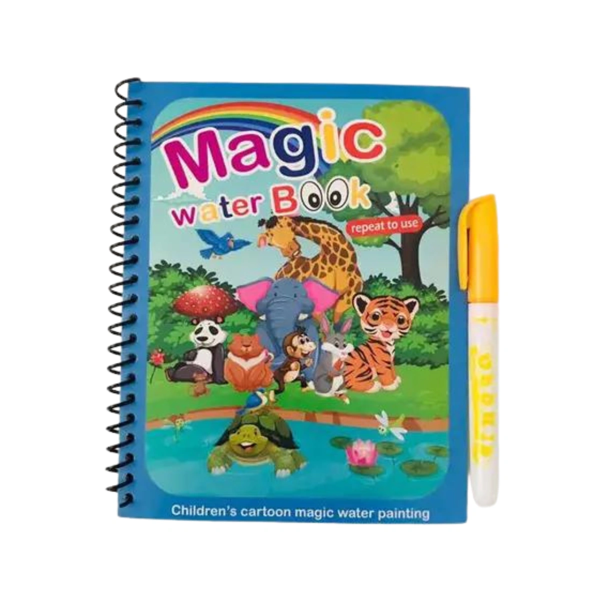 f2ae7053-b83c-5e80-ad29-e1e6df5c09d9.webp Livro De Água Colorir Infantil Desenhos Mágicos Pintar Com Água + Caneta Mágica - Imagem 1