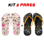 Kit 2 Chinelos Feminino Havaianas Flores