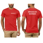 Camiseta Brigadista Brigada de Incêndio Bombeiro Uniforme - Imagem 3