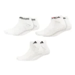 Kit 3 pares Meia Soquete Branca Marcas Sortidas