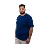 Camiseta Plus Size Masculina Lisa Algodão - Imagem 2