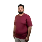 Camiseta Plus Size Masculina Lisa Algodão - Imagem 6