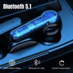 Fone de Ouvido Auricular Bluetooth Wireless Headset Game Case LED Kapbom KA-983