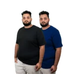 Kit 2 Camisas Plus Size Masculina Lisa Algodão Premium - Imagem 19