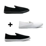 Kit 3 Tênis Feminino Slip On Casual