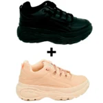 Kit 2 Tênis Plataforma Feminino Bufalo London - Imagem 3