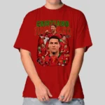 Camiseta Masculina Oversized Cristiano Ronaldo Portugal - Imagem 7
