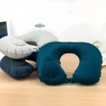 Travesseiro Almofada de Pescoço Inflável e Portátil - VERDE - Imagem 7