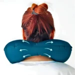 Travesseiro Almofada de Pescoço Inflável e Portátil - VERDE - Imagem 6