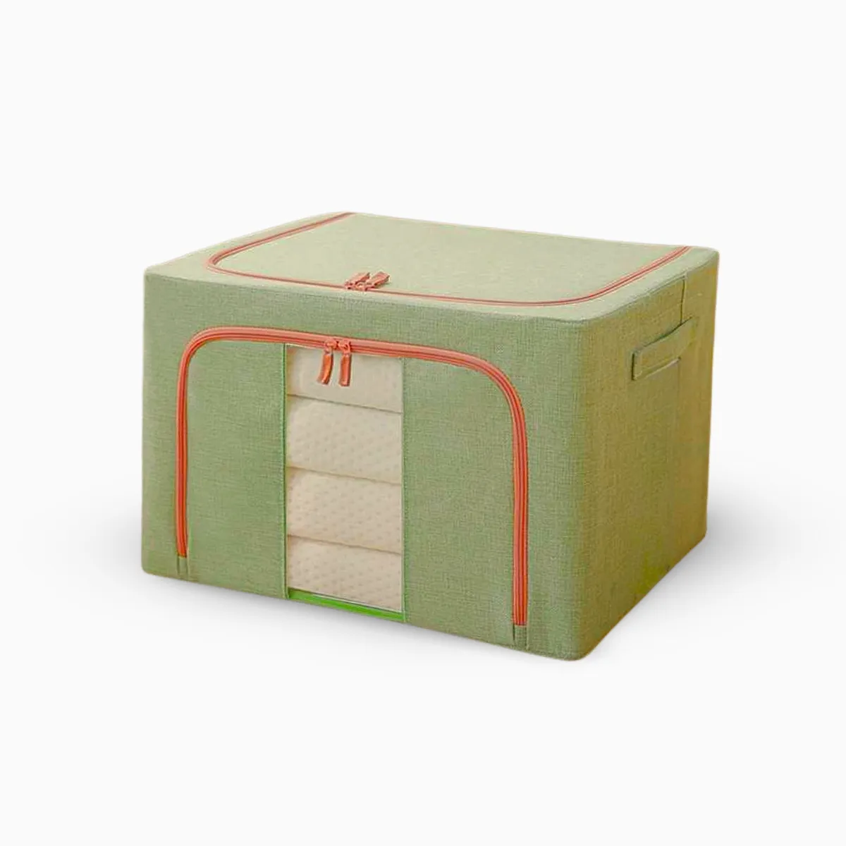 1738252604-9.webp Caixa Organizadora De Roupas Multiuso Dobrável - VERDE - Imagem 1