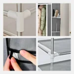 Guarda Roupa Closet Dobrável Organizador com Capa de Tecido - Imagem 7