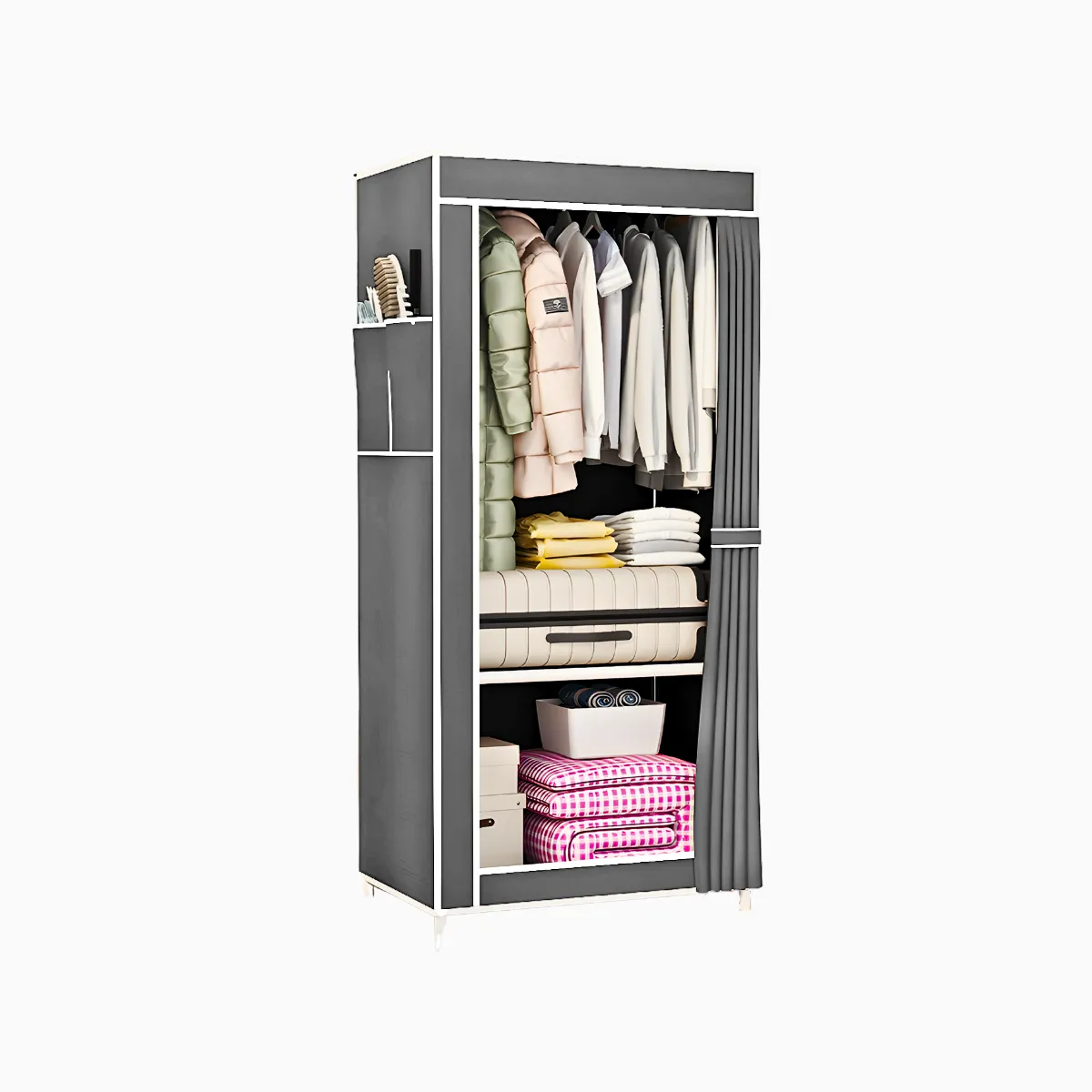 1741377603-16.webp Guarda Roupa Closet Dobrável Organizador com Capa de Tecido - Imagem 1