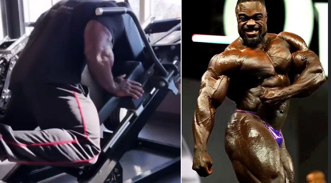 Brandon Curry demonstra seu 'Reverse Hack Sissy Squat'