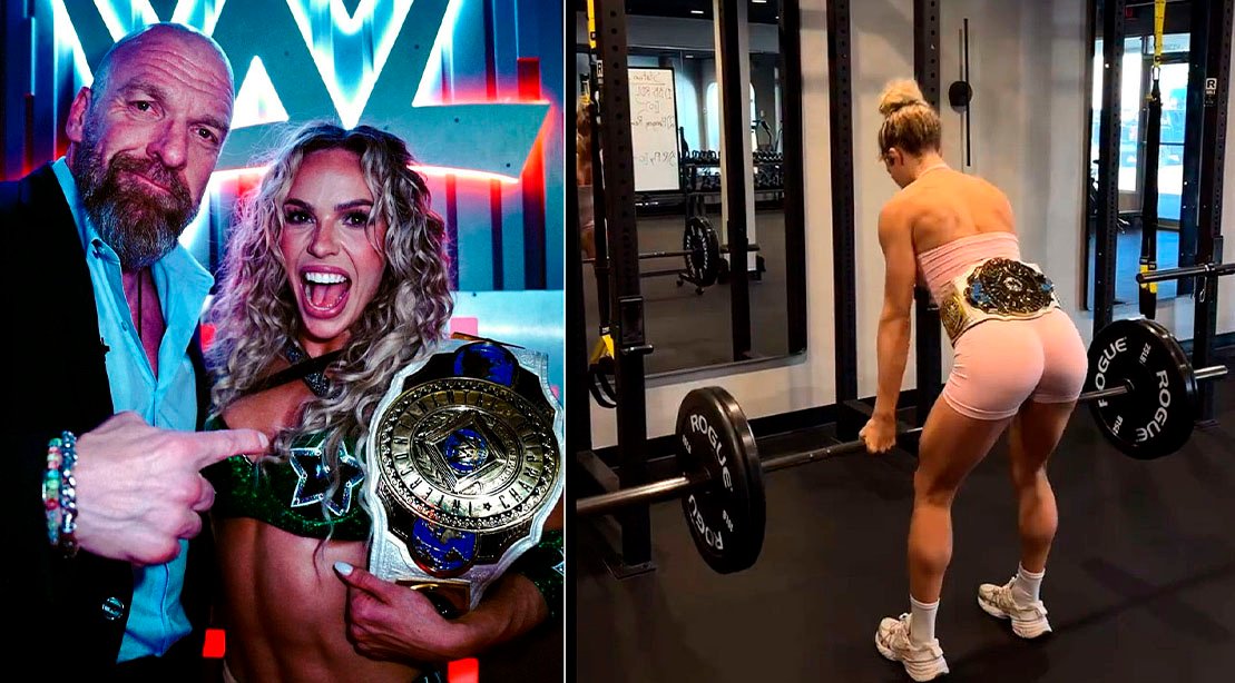 Maxxine Dupri choca a WWE com a vitória do título intercontinental e compartilha seu treino viral para as pernas