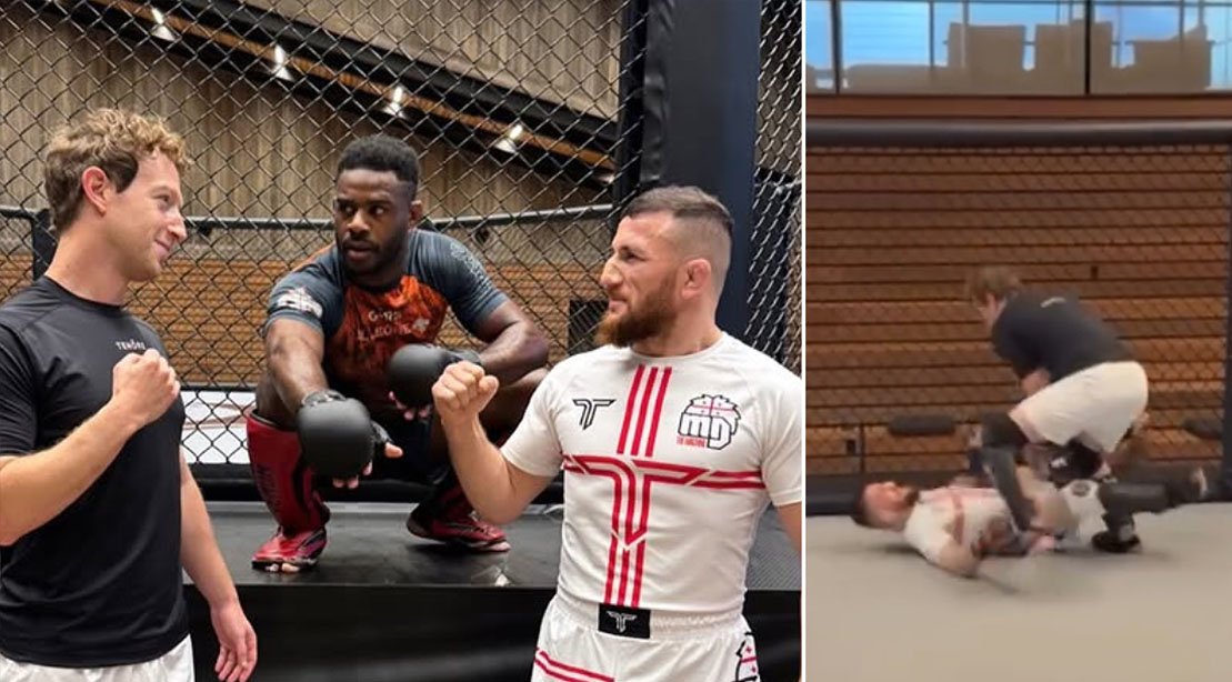 Mark Zuckerberg sobe no octógono com a estrela do UFC Merab Dvalishvili