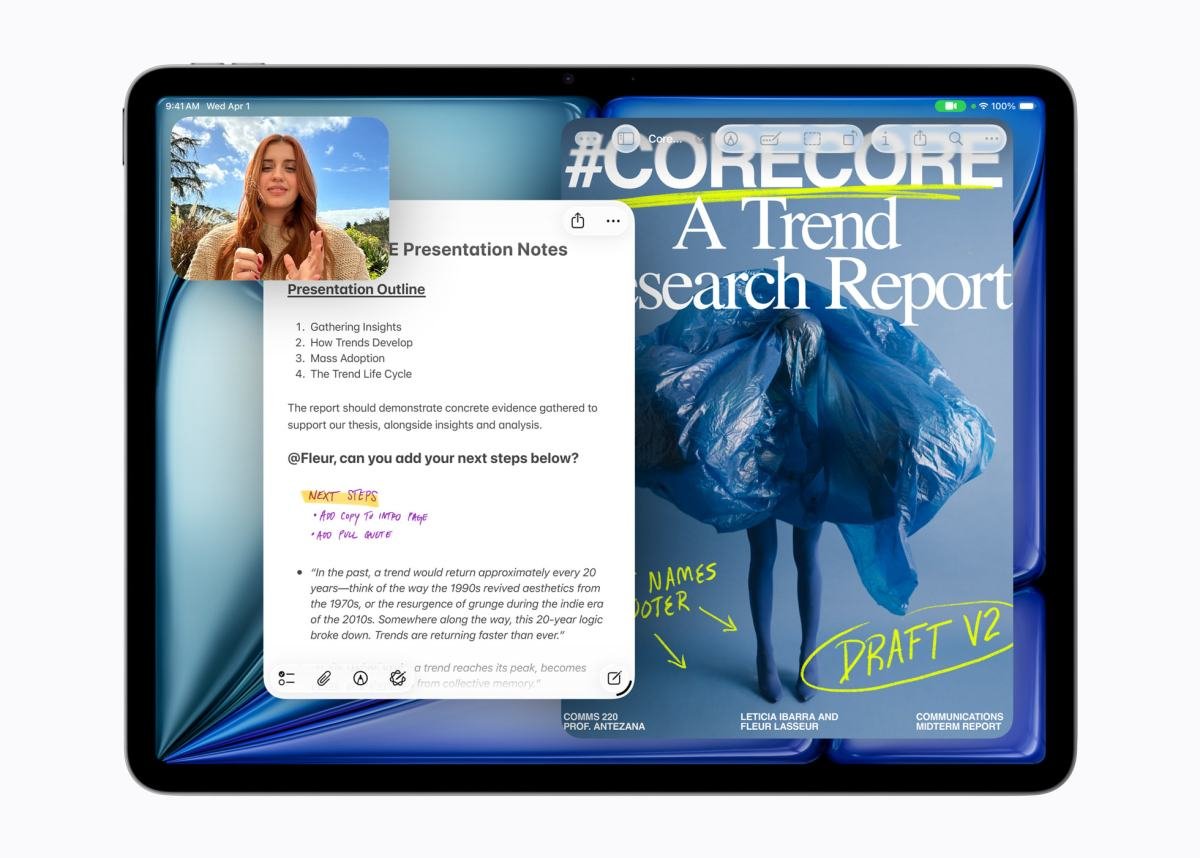 A Apple acelera o iPad Air com uma atualização M4, a partir de US$ 599