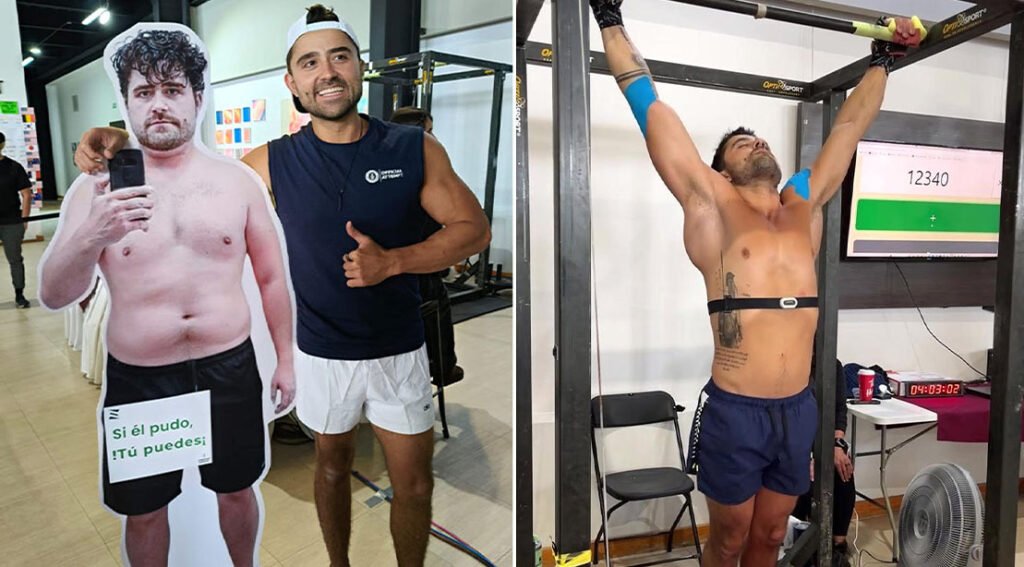 Enrique Zapata quebra recorde mundial de pull-up de 24 horas após vencer o alcoolismo