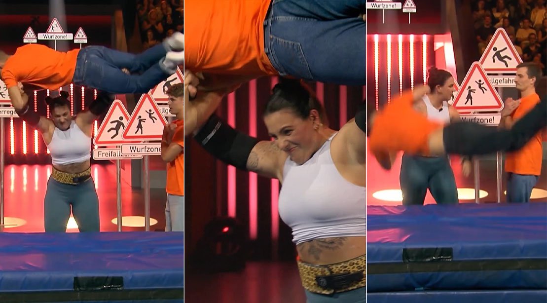 Sina Ruppenthal bate recorde mundial do Guinness ao lançar 10 homens